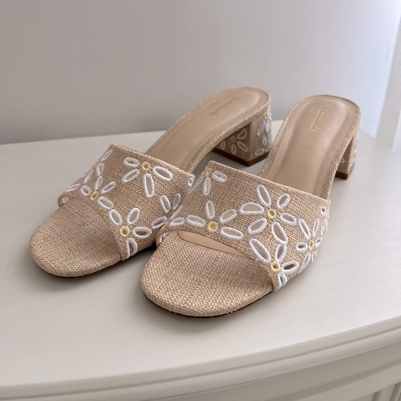 Brigitte Mule In Beige Raffia - Picture 2 of 5